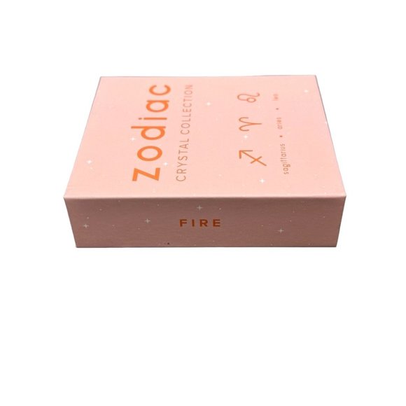 Zodiac Crystal Collection Fire Signs Sagittarius, Aries, Leo 6 Stones W/Case - Picture 6 of 6